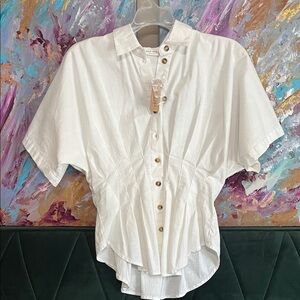 White Peplum Women’s Top NWT size small